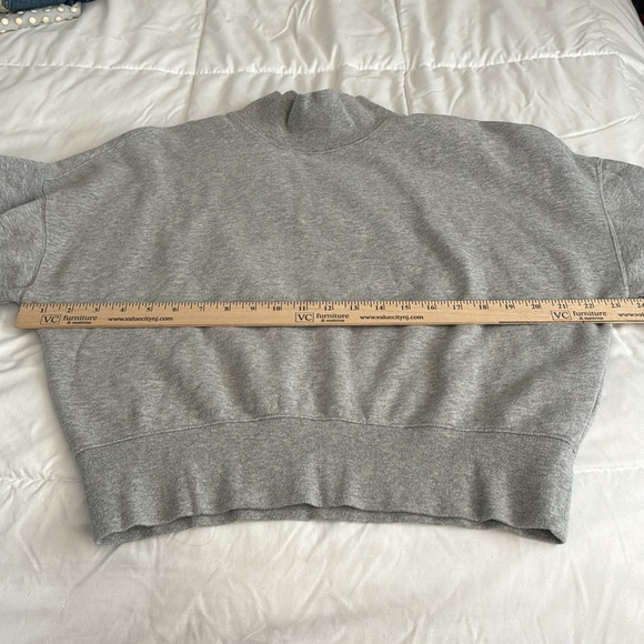 Rails Blaire Gray Sweatshirt Mock Neck Preppy Athleisure  Size Medium - Picture 9 of 10